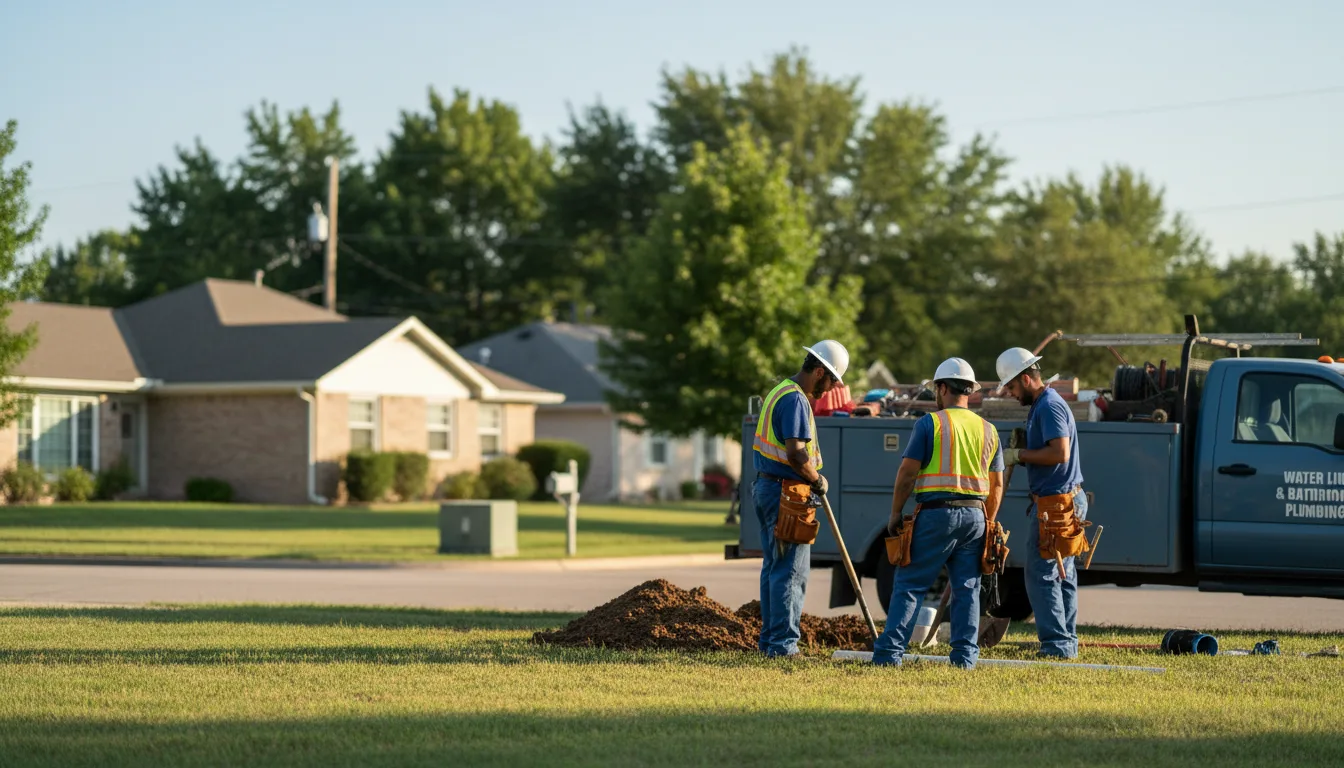 Residential water line and bathroom plumbing service in Bruno, MN